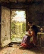 George Hardy The Reading Lesson oil painting